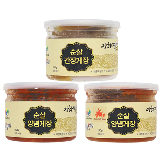 이하정 순살게장 (250g * 3개) 옵션 선택 가능 (선착순 30세트 한정!)